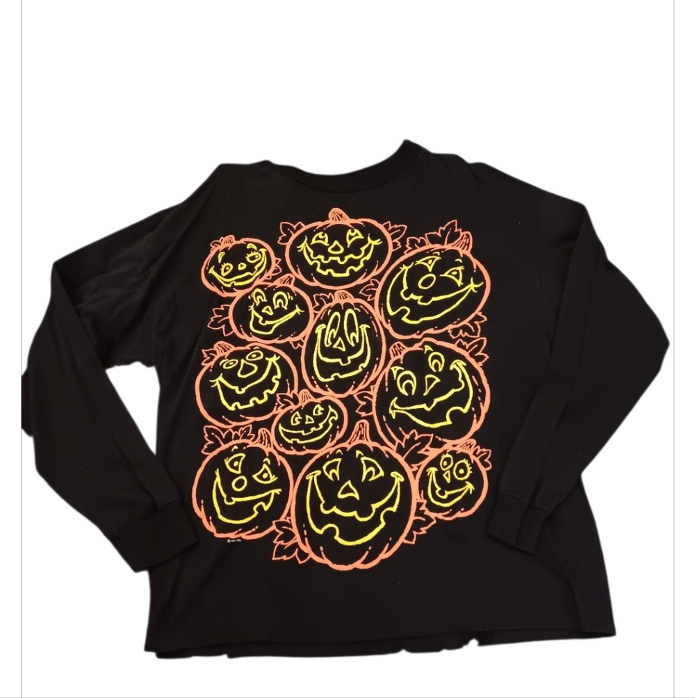 Hallmark~Halloween Pumpkin Graphic Shirt | Vintage 90's Jack-O-Lantern Top XL